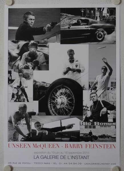 Unseen McQueen - Barry Feinstein original release french exhibition poster